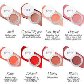 RMS Beauty Lip2Cheek shown on lips for natural hydrated finish benefit