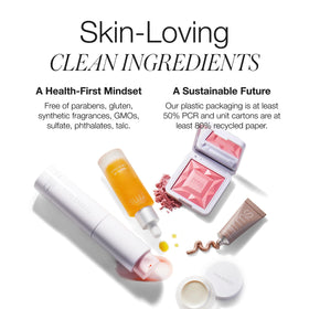 RMS Beauty liplights label close-up showing ingredients and nourishing treatment benefit