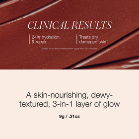 RMS Beauty liplights swatch on skin showing buildable tint and luminous benefit