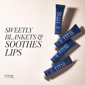 RMS Beauty Lipnights applied on lips demonstrating smoothing and comfort