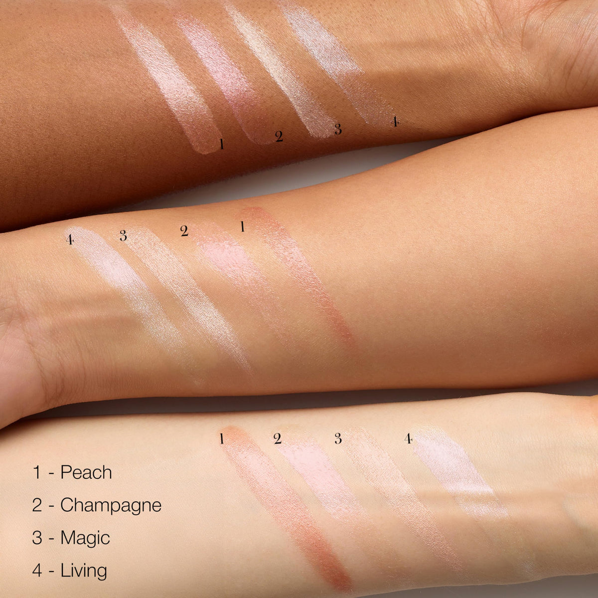 RMS Beauty close-up on cheekbone highlighting realistic dewy glow