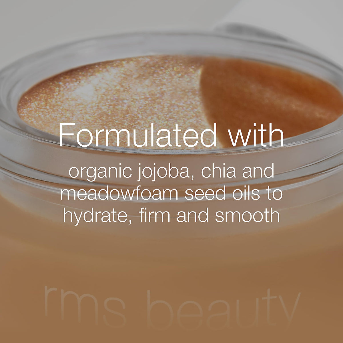 RMS Beauty blended into foundation demonstrating customizable dewy finish