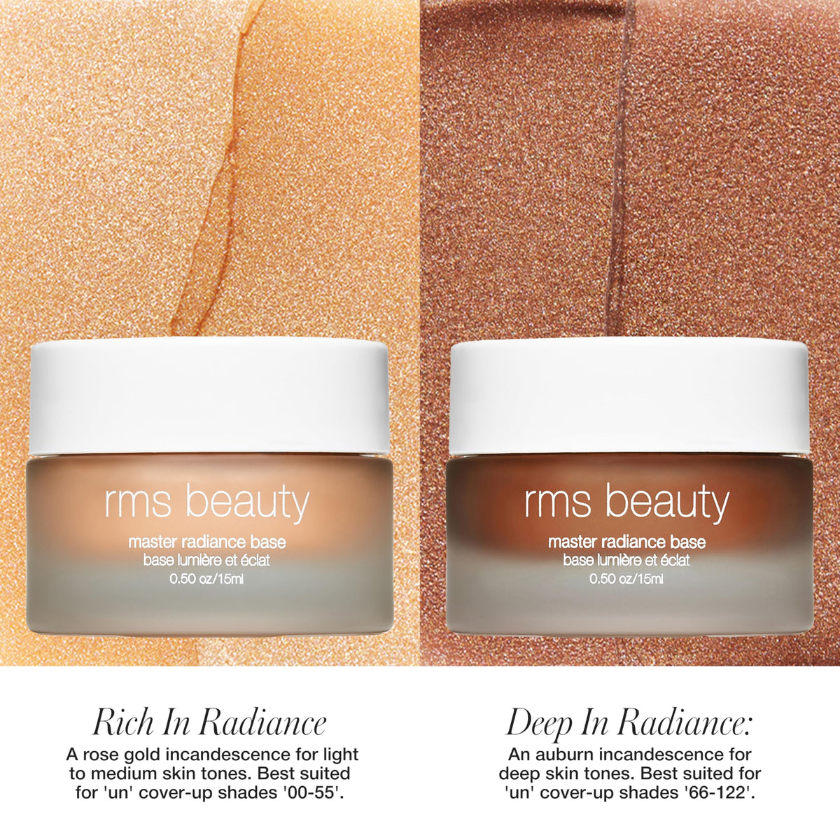RMS Beauty texture swipe revealing smooth blendability and soft-focus effect