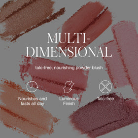 RMS Beauty brush applying blush showing easy blending and buildable color