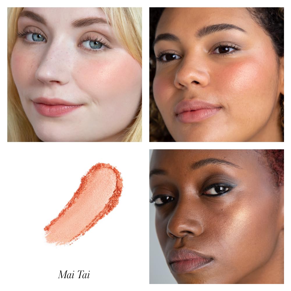 RMS Beauty compact held in hand illustrating compact size and travel-friendly benefit