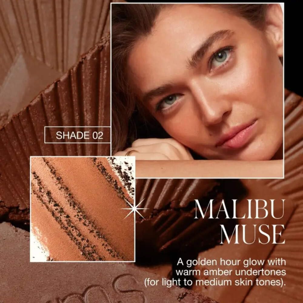 RMS Beauty in a beauty bag lifestyle scene showing on-the-go glow