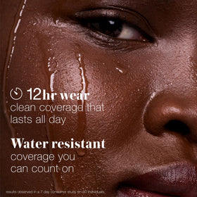 RMS Beauty application with brush illustrating buildable, even medium coverage benefit