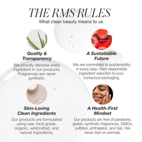 RMS Beauty 1oz bottle next to ruler for clear size and portability benefit