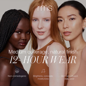 RMS Beauty texture swatch on skin highlighting smooth, blendable finish benefit