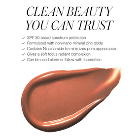 RMS Beauty label close-up showing SPF 30 mineral protection benefit