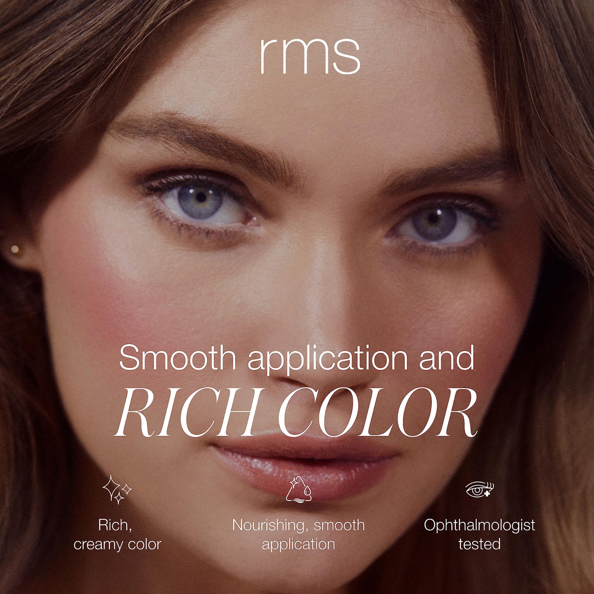 RMS Beauty label and ingredients panel highlighting clean formulation benefits