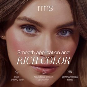 RMS Beauty label and ingredients panel highlighting clean formulation benefits