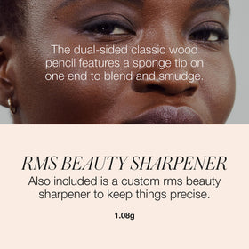 RMS Beauty eye lined with the pencil showing intense, defined lash line