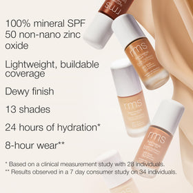 RMS Beauty SunCoverup being blended with fingers for seamless natural coverage benefit