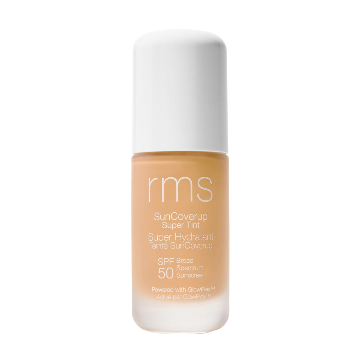 RMS Beauty bottle front view showing compact SPF tinted moisturizer
