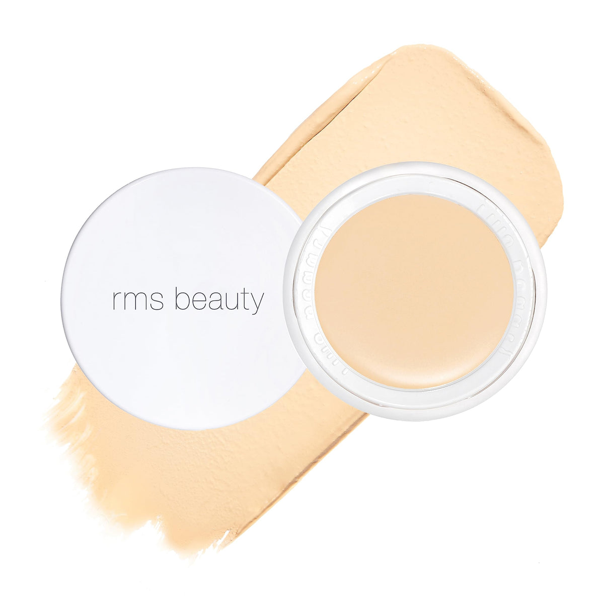 RMS Beauty pot front view showing compact packaging and shade selection benefit