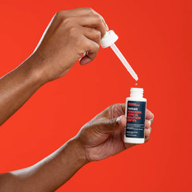 Ro solution texture pouring from dropper demonstrating quick absorption