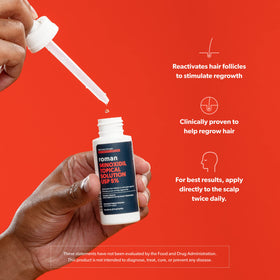Ro unscented 5% minoxidil bottle label highlighting active ingredient