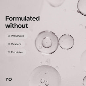Ro Revive shampoo with mint leaves highlighting refreshing scent and clarifying action