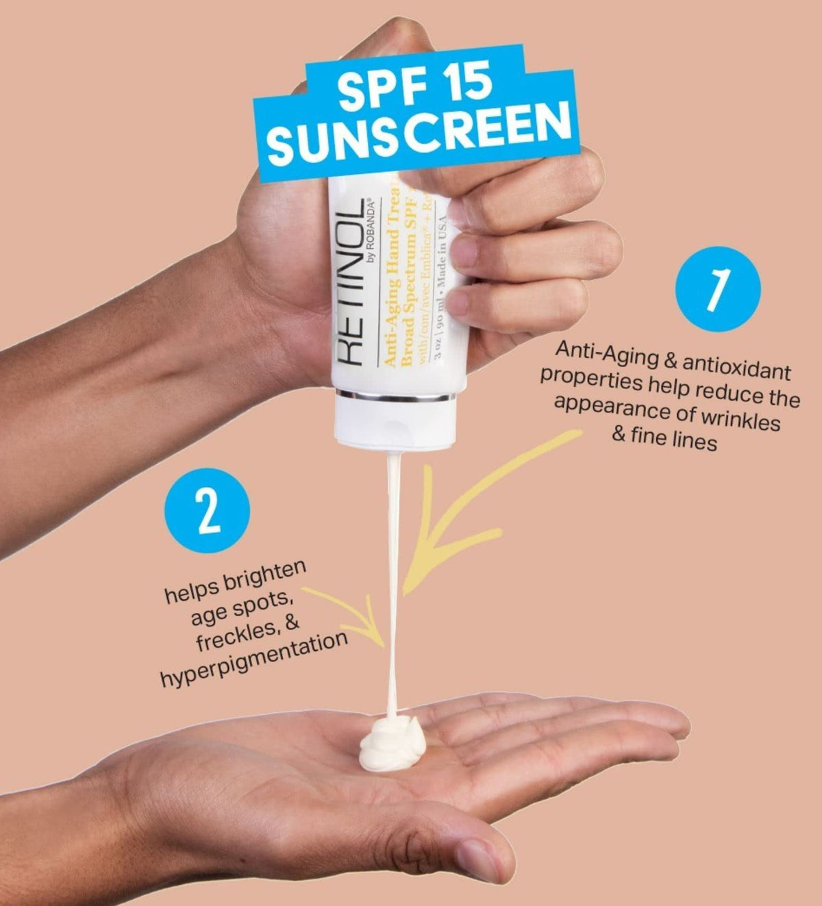 Robanda in-hand application demonstrating smooth spread and immediate absorption