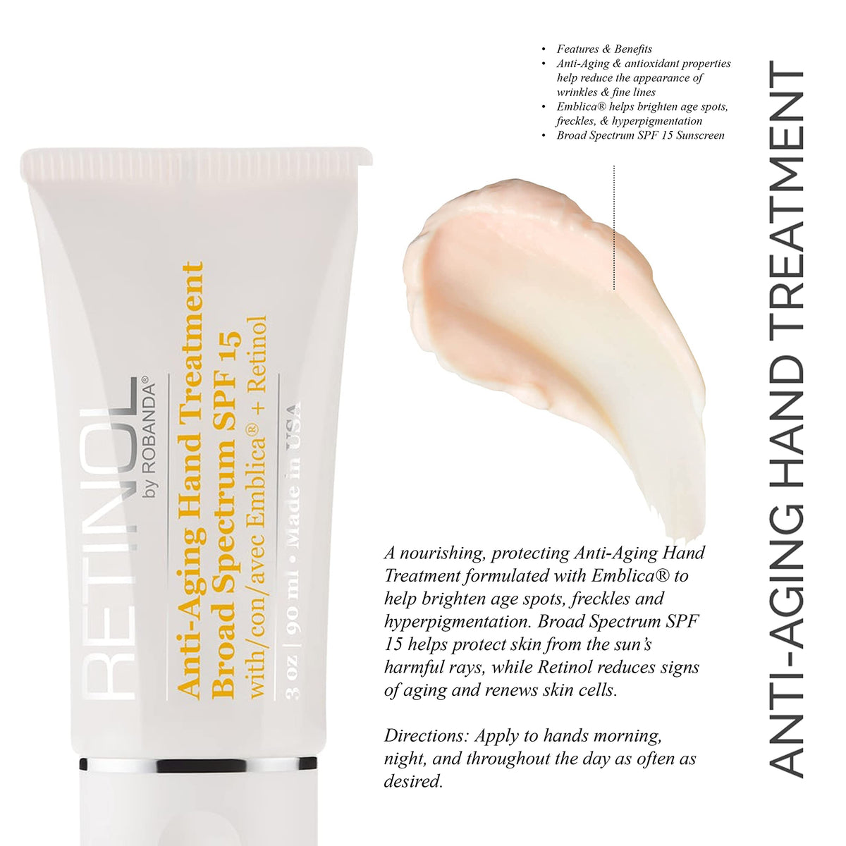 Robanda texture close-up showing creamy lotion that absorbs for fast hydration