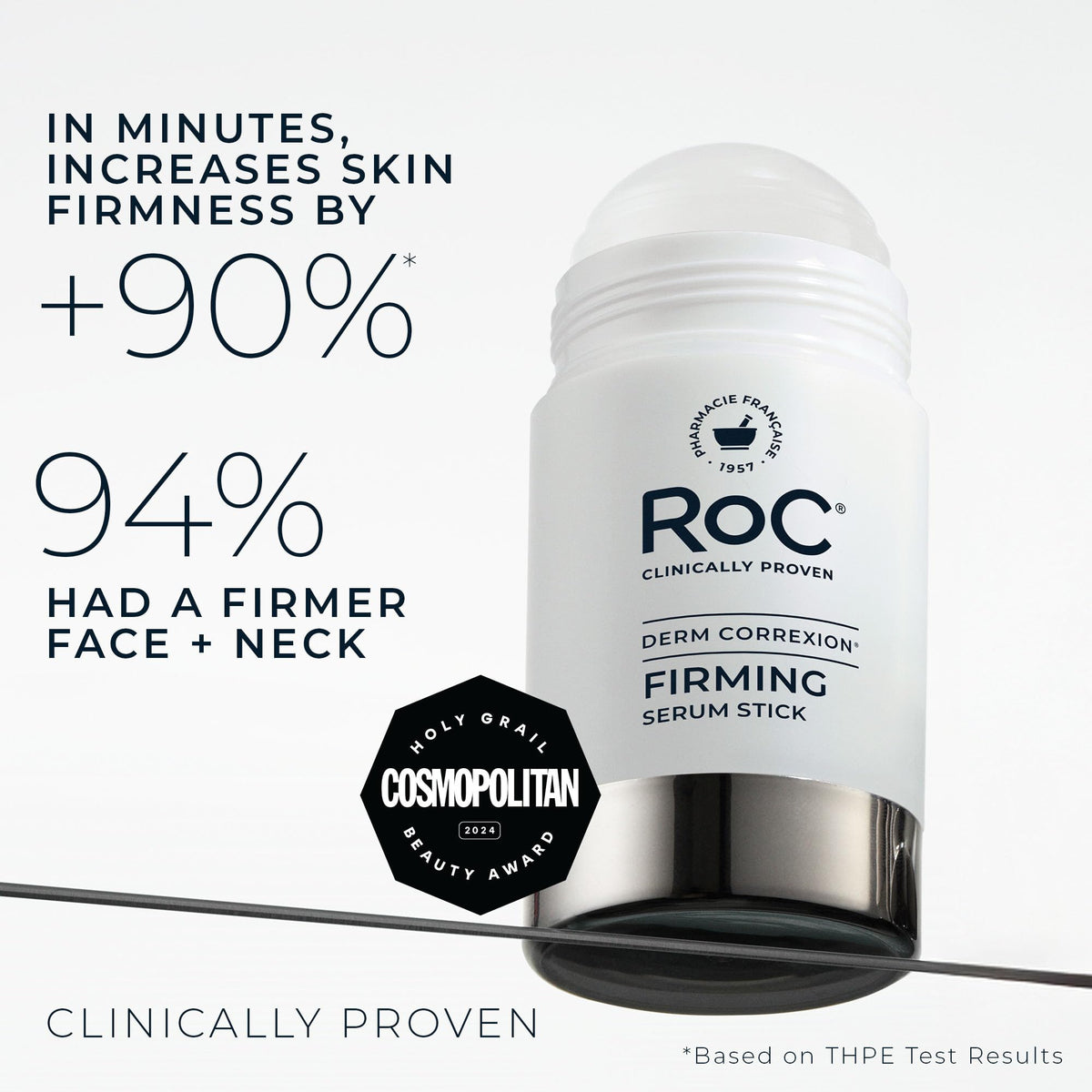RoC application on neck and jawline demonstrating targeted lift