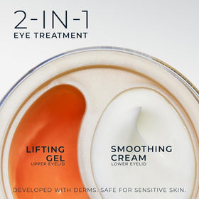 RoC applying upper-eye gel to eyelid to lift and firm appearance