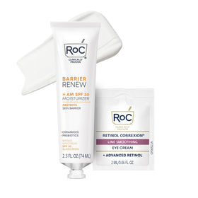RoC front packaging showing SPF 30 and ceramides benefits