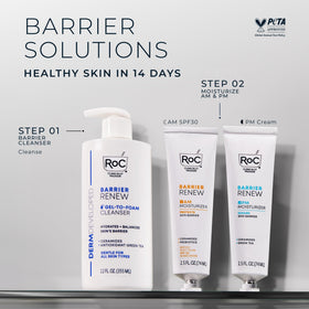 RoC in morning routine setting showing layered under makeup benefit