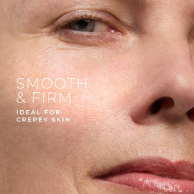 RoC cream texture closeup illustrating hydrating, plumping action