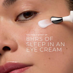 RoC cooling precision tip in use to massage under-eye and reduce puffiness