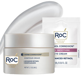 RoC front packaging showing product and benefits for clearer presentation