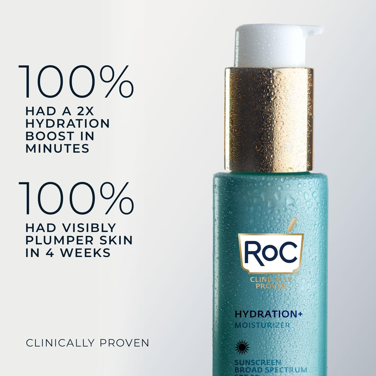 RoC applied to face and neck in morning routine for SPF protection