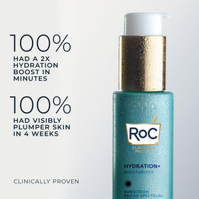 RoC applied to face and neck in morning routine for SPF protection