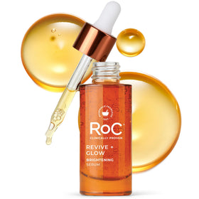 RoC front packaging of serum showing bottle for brightening benefit
