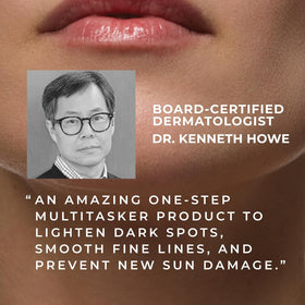 Jar with highlighted ingredients Niacinamide and glycerin for radiance