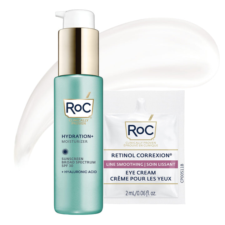 RoC jar front packaging showing product name and SPF 30 benefits