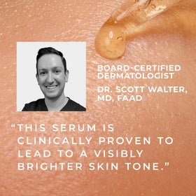 RoC serum on bathroom counter in lifestyle setting for daily routine