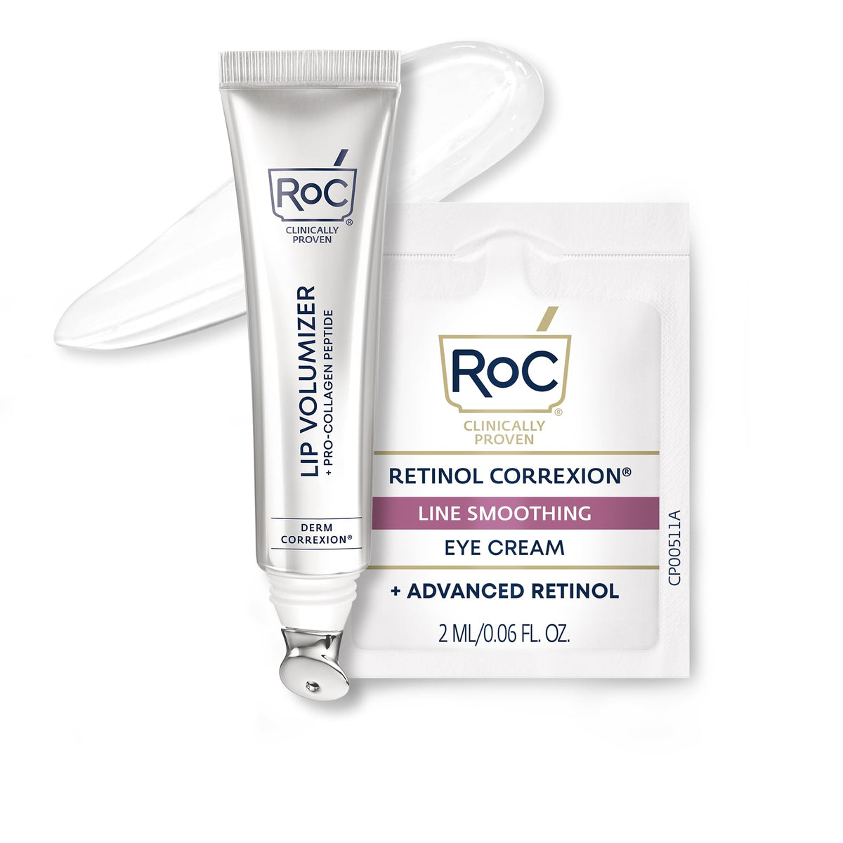 RoC front packaging showing lip volumizer and clean benefits