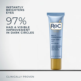 RoC ingredient display with niacinamide and Hexyl-R Complex benefits visible