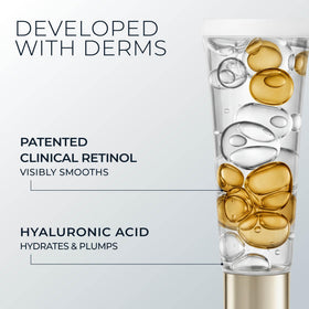 RoC product label detail showing retinol formula and clinical claims