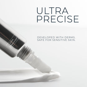 RoC product label close-up displaying ingredients and dermatologist collaboration