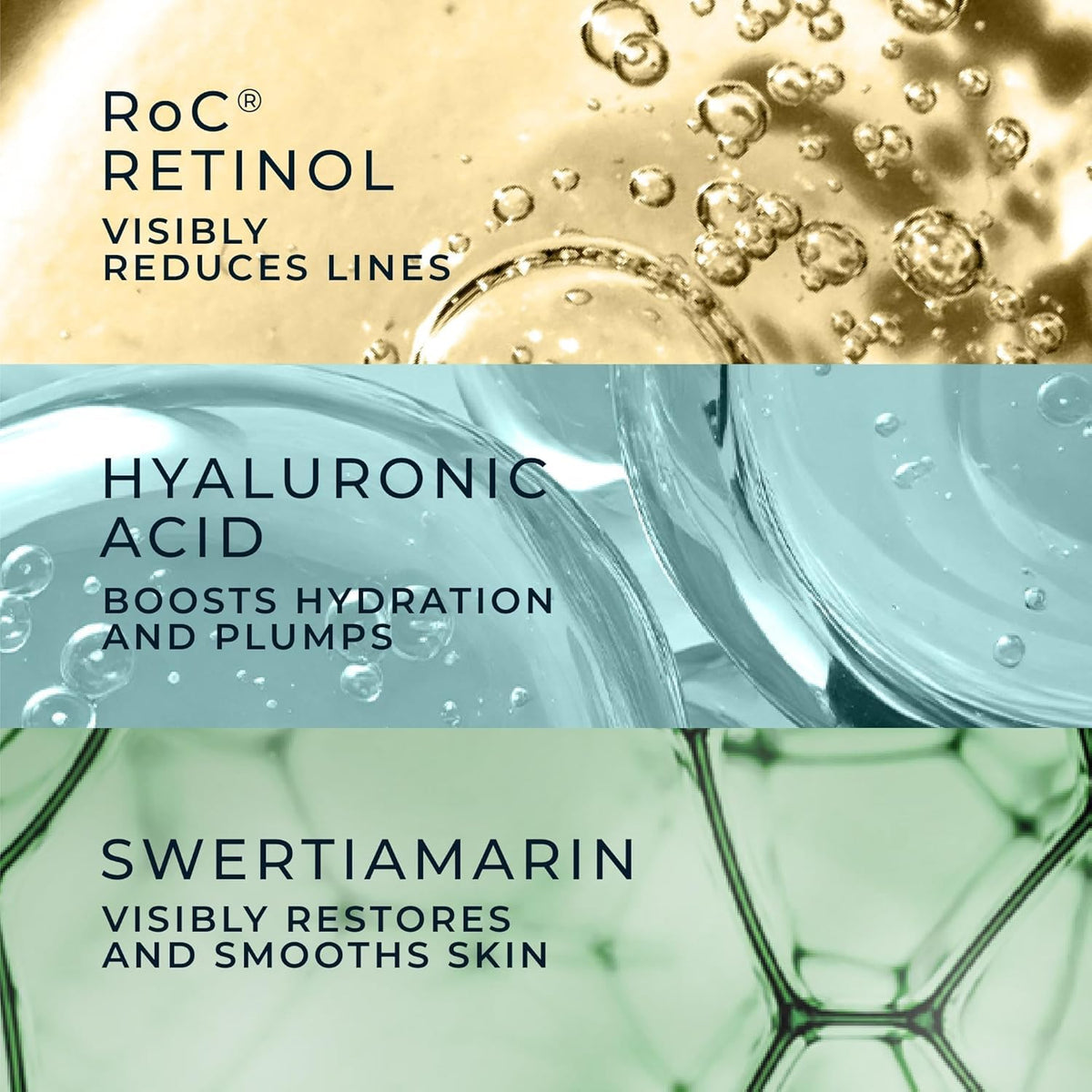 RoC cream beside sunscreen bottle emphasizing daytime SPF protection
