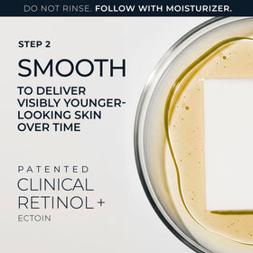 RoC scale comparison before and after suggesting improved texture and pores