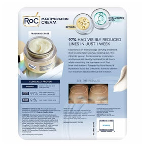 RoC cream texture close-up illustrating smooth, fast-absorbing hydration