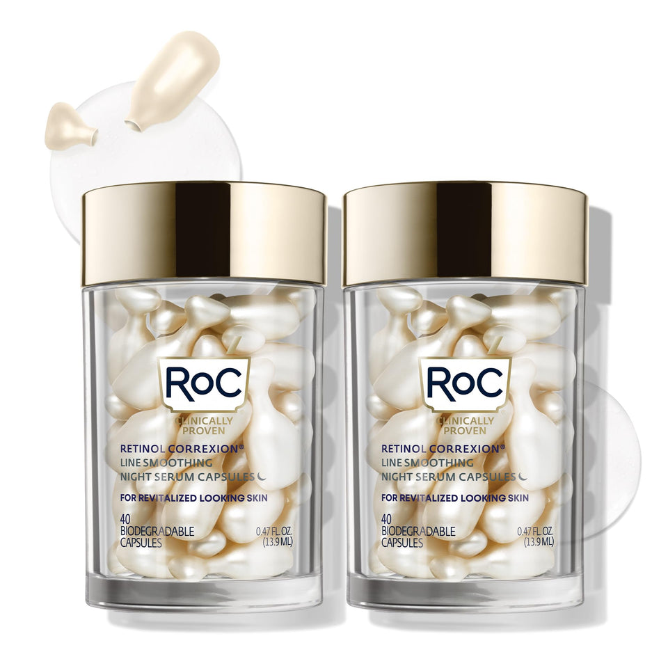 RoC front packaging showing product name and 80 capsules benefit visible dosing