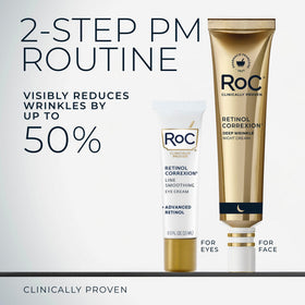 RoC retinol cream texture close-up showing smooth, non-oily finish benefit