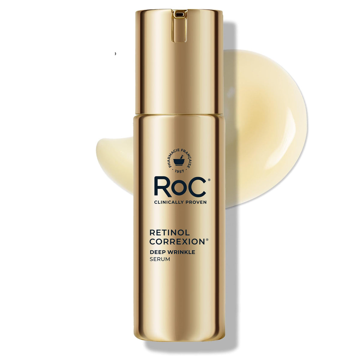 RoC bottle front packaging showing brand and anti-aging benefit