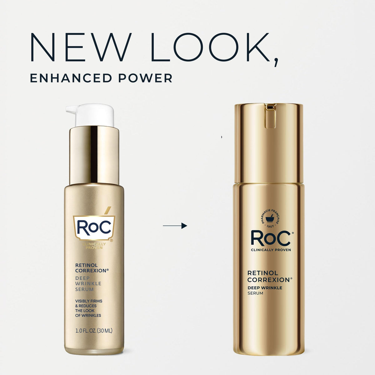 RoC serum pump dispensing silky texture for fast absorption