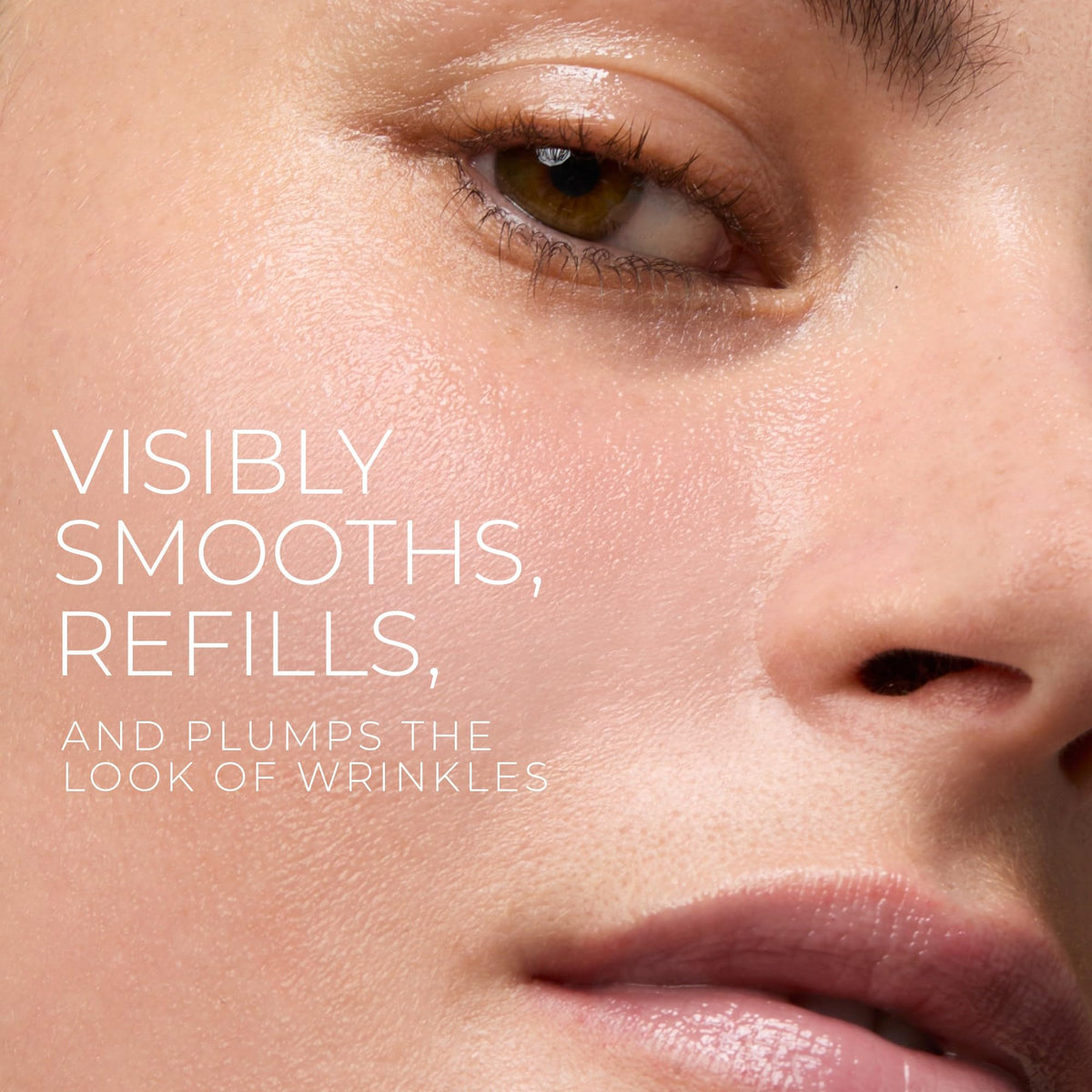 RoC serum texture close-up highlighting smooth, hydrating gel for instant plumping